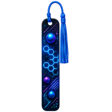 Neon Blue & Purple Graphic Bookmark
